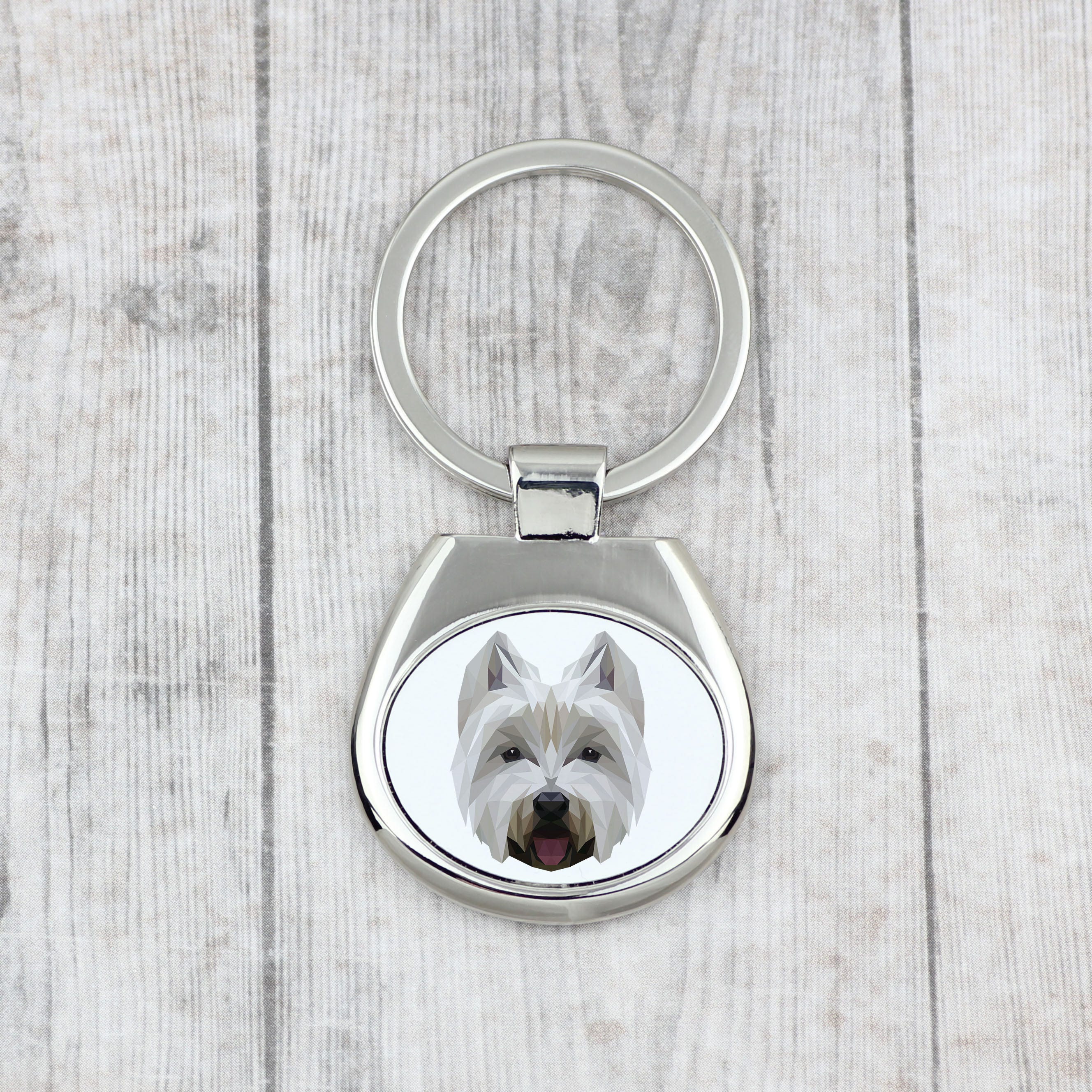 Sublimation Art Dog Ltd New keyrings with Purebred Dogs Unique Gift West Highland White Terrier