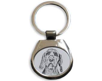 Wirehaired vizsla- NEW collection of keyrings with images of purebred dogs, unique gift, sublimation . Dog keyring for dog lovers