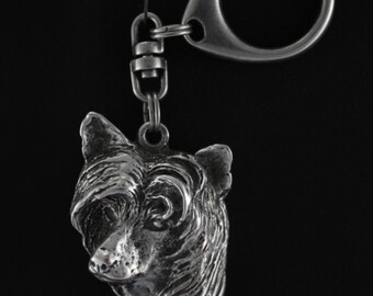 Chinese Crested Dog, dog keyring, keychain, limited edition, ArtDog . Dog keyring for dog lovers