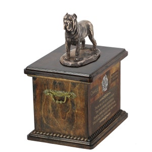 Neapolitan Mastiff - Exclusive Urn for Dog Ashes With a Statue, Relief
