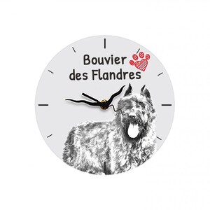 Flandres Cattle Dog, Free standing MDF floor clock with an image of a dog.