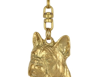 French Bulldog, millesimal fineness 999, dog keyring, keychain, limited edition, ArtDog . Dog keyring for dog lovers