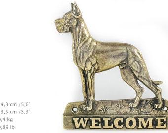 Great Dane (cropped), dog welcome, hanging decoration, limited edition, ArtDog