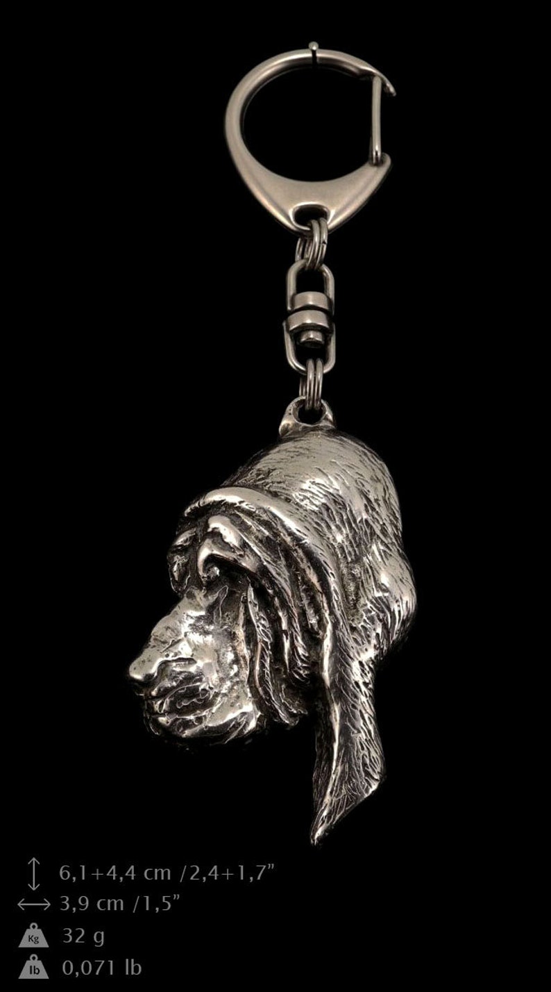 ArtDog limited edition dog keyring and necklace in casket Dog keyring for dog lovers NEW ELEGANCE set Bloodhound