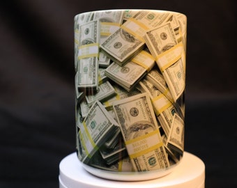 The Money Coffee Mug Coffee Cup 15oz with Beautiful Vibrant Colors | Mugs Dishwasher & Microwave Safe