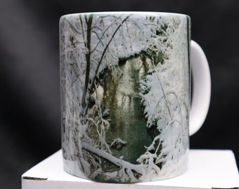 Life in Wisconsin Winter Coffee Mug Coffee Cup 11oz with beautiful vibrant Colors | Mugs Dishwasher & Microwave Safe
