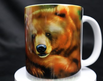 Cute Bear Coffee Mug Coffee Cup 11oz with beautiful vibrant Colors | Mugs Dishwasher & Microwave Safe
