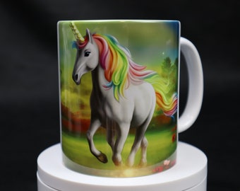 Colorful Unicorn Coffee Mug Coffee Cup 11oz with beautiful vibrant Colors | Mugs Dishwasher & Microwave Safe