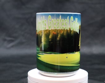 World's Greatest Golfer Coffee Mug Coffee Cup 15oz with Beautiful Vibrant Colors | Mugs Dishwasher & Microwave Safe