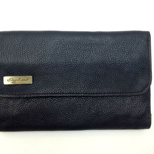 Black Leather Clutch Purse-Foldover Clutch-Soft Leather Clutch-Clutch-Leather Wallet-Leather Clutches-Black Clutch-Clutches-Black Clutch