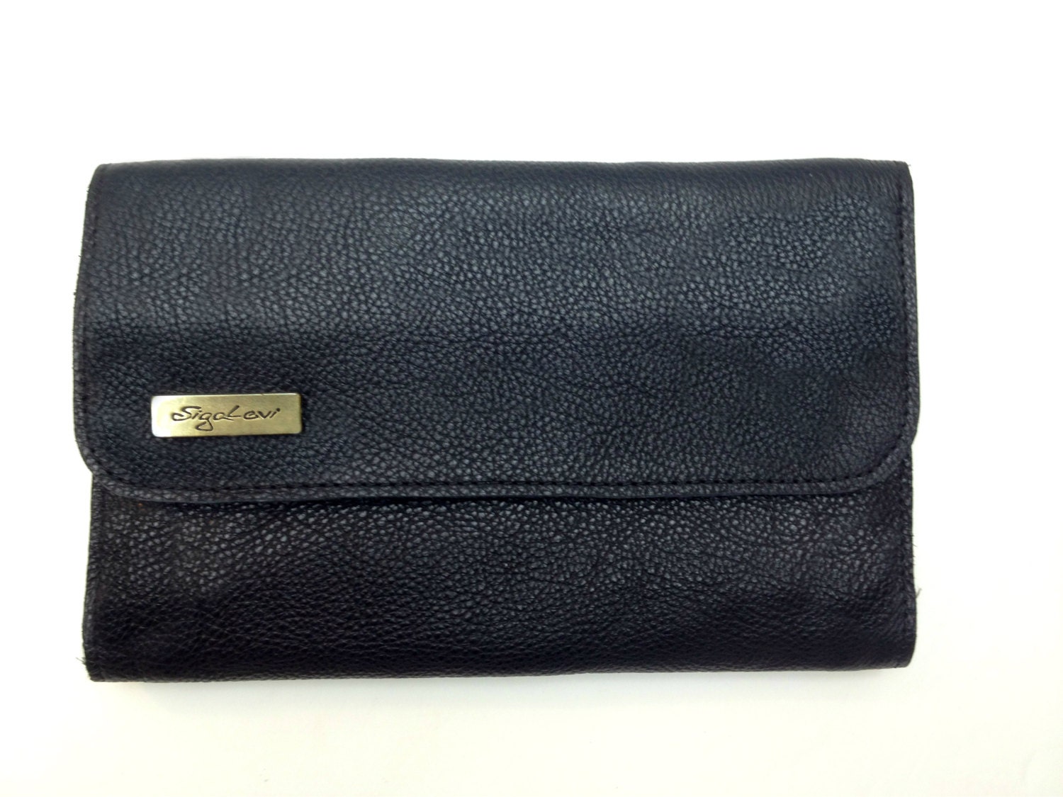 Black Leather Clutch Pursefoldover Clutchsoft Leather Clutchclutch