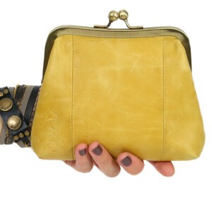Gelbe Verschluss Geldbörse-Clutch Geldbörse-Leder Geldbörse-Clutches-Leder Clutch-Womens Clutches-Leder Verschluss Geldbörse-Verschluss-Leder Verschluss
