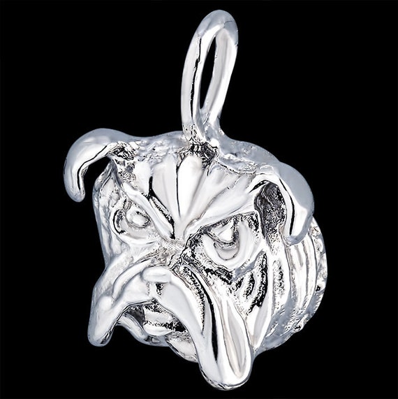 Sterling Silver Bulldog Pendant Head