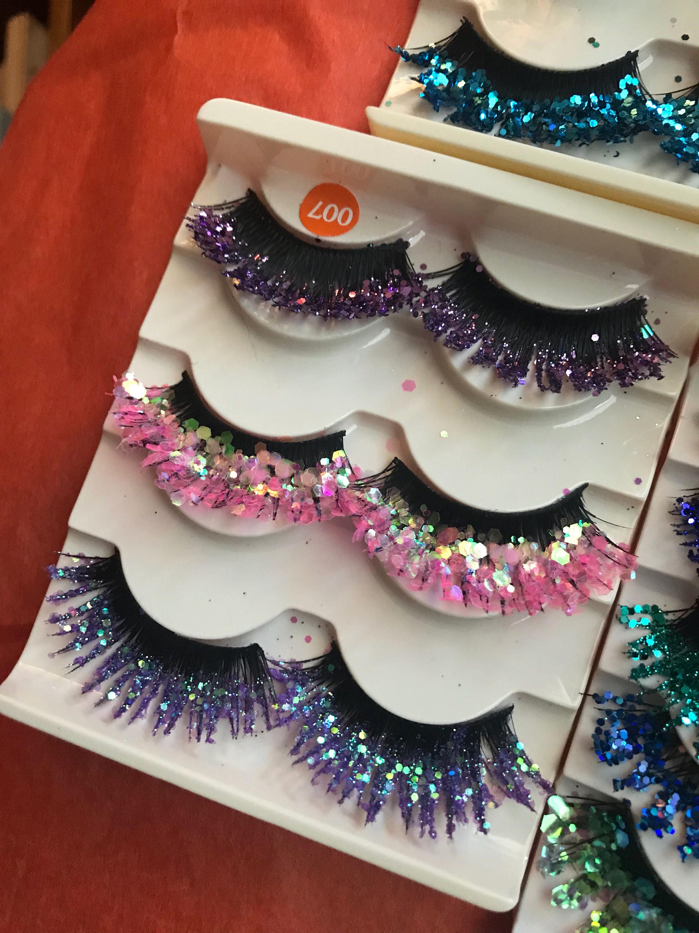Mermaid eyelashes glitter eyelashes false eyelashes Etsy