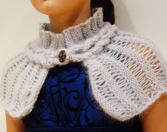 Knitting PATTERN-  Kensington Ribbed Caplet/Flower Girl Wrap/Wedding Cape /Bolero/Shoulders CoverUp......   Kid and Adult Size