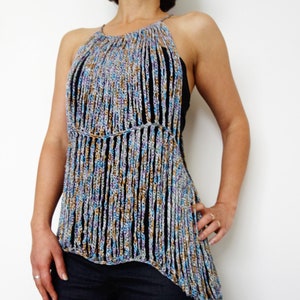 Crochet PATTERN- Body Chain Tank Top, Body Necklace Jewelery, Racer-back Camisole, Sexy See-through  Blouse, Beach Summer Cover up