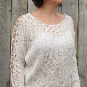 Knitting PATTERN Quinoa Sweater/ Loose Knit Summer Jumper/ - Etsy UK