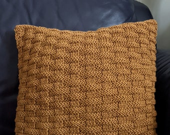 Federa Decorativa Per Cuscino Lavorata A Maglia - Quadrata 45x45 Cm - Morbida E Calda - Per Divano, Letto, Camera Da Letto - Stile Rustico - 2