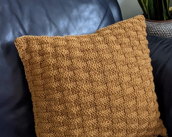 Woven Pillow Cover and Blanket Knitting Pattern: Beginner-Friendly Home Decor (PDF File Download)