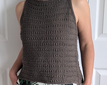 Knitting PATTERN - Knit Bit Top/Sleeveless Top/ Knitted Camisole/ Summer Sweater