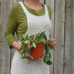 Knitting PATTERN -  Japanese Pinafore Apron/ Linen Minimalist Tunic/ Rustic Coverup/ Homestead Knitwear Cross Back Outfit