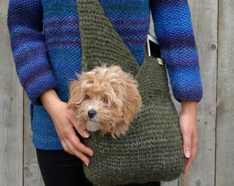 PDF Crochet PATTERN - Pet Carrier Bag/ Shoulder Strap Dog Cat Sling/Cross Body Tote/ Carrier/ Purse
