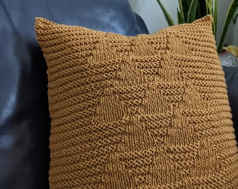 PDF Knitting PATTERN - Acorns Pillow Cover/DIY Decorative Cushion /Handmade Throw/Lumbar/Square Pillow Home Decor