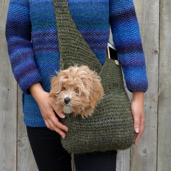PDF Crochet PATTERN - Pet Carrier Bag/ Shoulder Strap Dog Cat Sling/Cross Body Tote/ Carrier/ Purse
