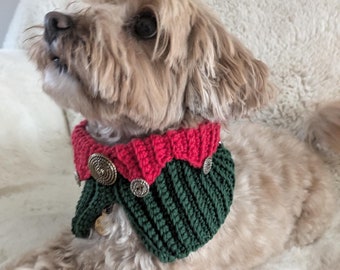 Crochet Elf Dog Cowl Pattern: Pet Snood Neckwarmer (PDF Pattern)