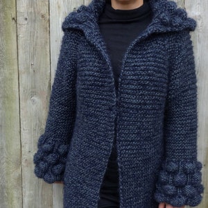 Knitting PATTERN Verbena Jacket/bulky Bubble Cardigan/ Hand - Etsy