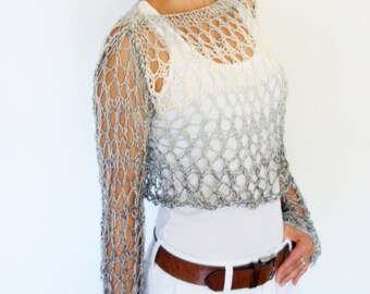 Spots Pattern Knitted Croped Top サイズ1