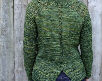 Knitting PATTERN- Fern Sweater/handknit Malabrigo Rios