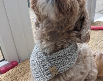 Knit Dog Cowl Pattern: Knit Bit Chunky Pet Snood (PDF File Download)