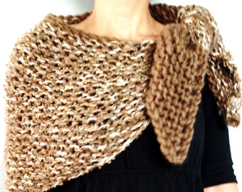 Knitting PATTERN - Claire's Outlander Inspired Wrap, Handknit Triangular Chunky Shawl