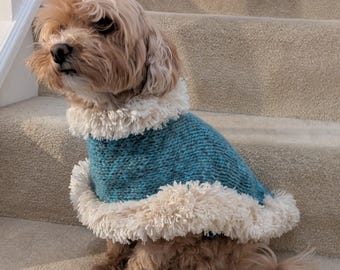 Knit Dog PATTERN: Kensington Dog Cape Coat (PDF File Download)