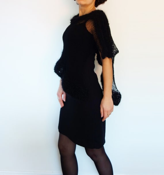 Knitting PATTERN- Cheer for Sheer Poncho, See-through Chunky Lace