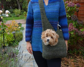 PDF Crochet PATTERN Pet Carrier Bag Shoulder Strap Dog Cat Sling cross Body Tote Carrier Purse Etsy UK
