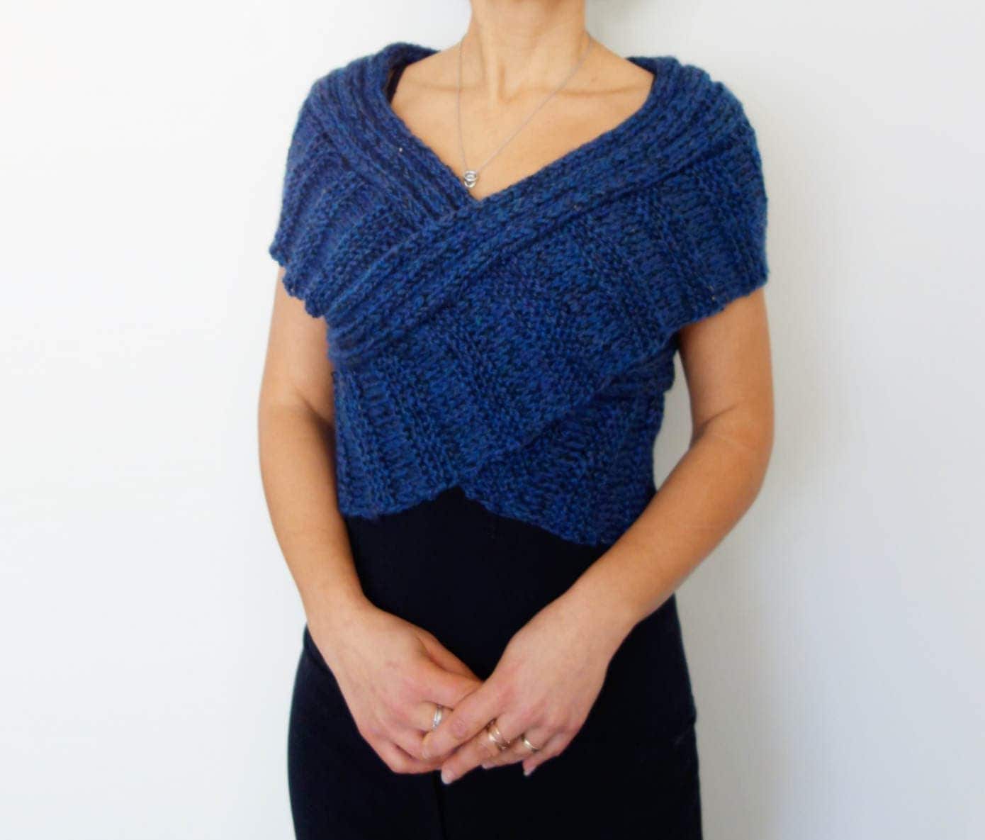 Knitting PATTERN Criss Cross Ribbed Top 