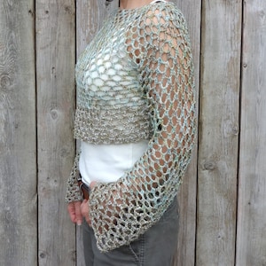 Crochet PATTERN Mermaid Crop Top/ Rustic Shoulders Coverup/see-through ...