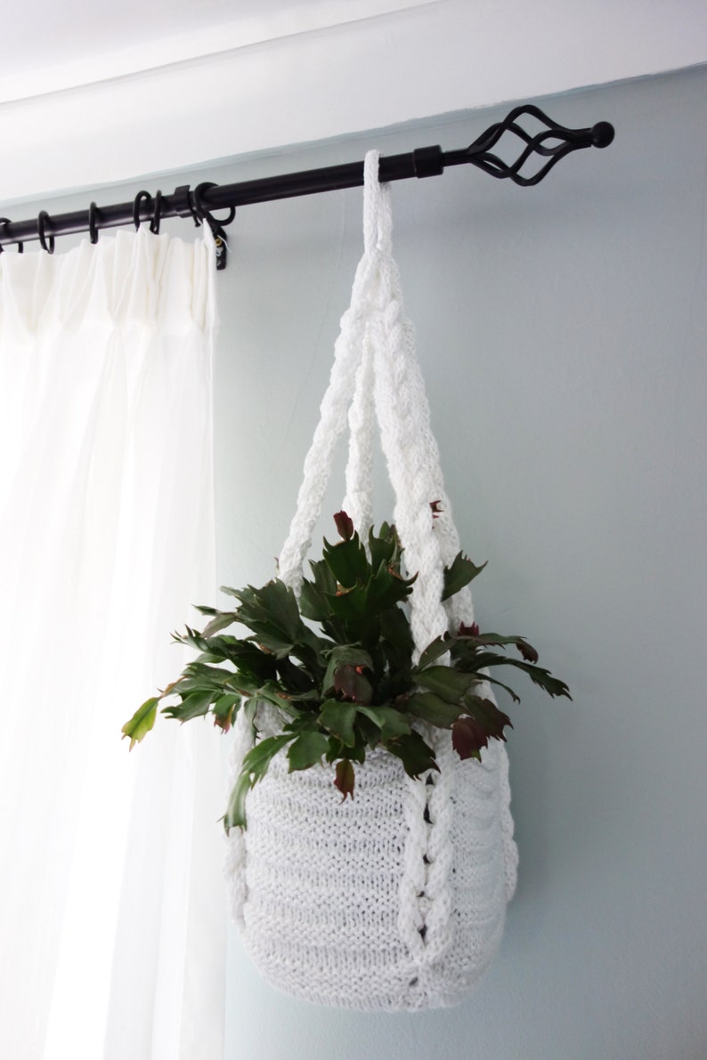 PDF Knitting PATTERN Braided Plant Pot Hanger/ Macrame Boho Etsy UK
