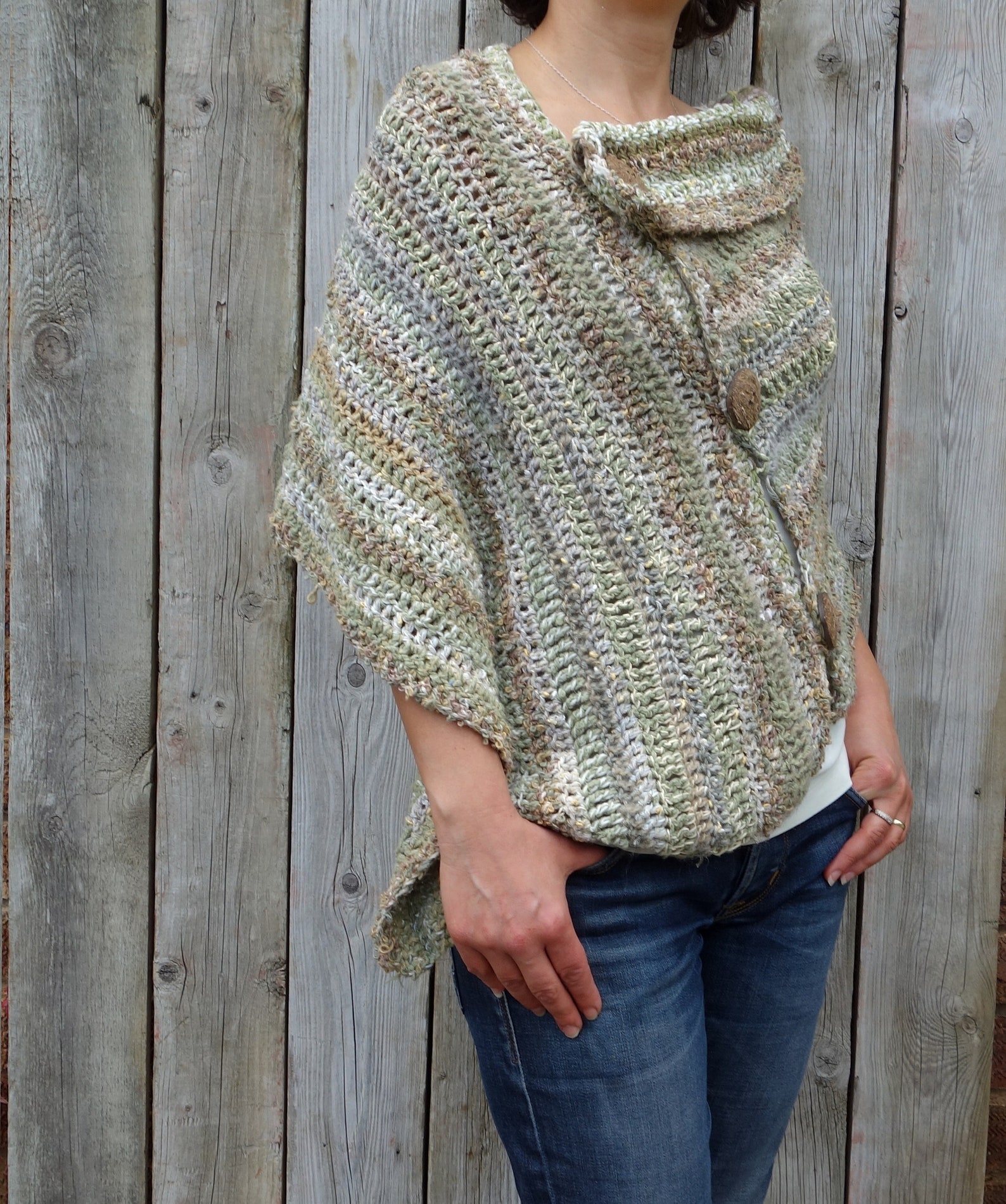 Electric Blue Crochet Poncho| Vintage Handmade Boho Mesh Cape