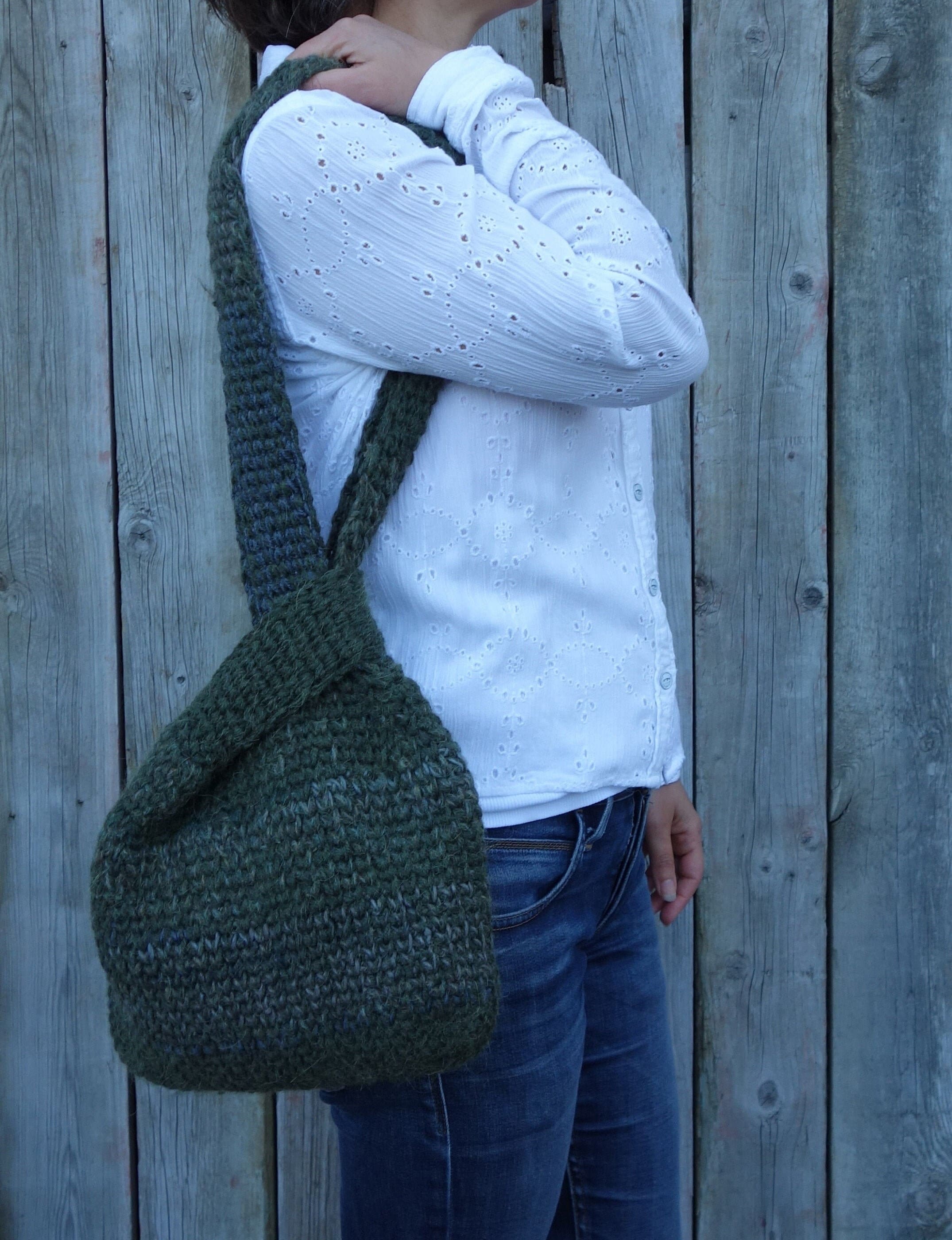 PDF Crochet PATTERN Japanese Knot Bag/ Long Shoulder Strap