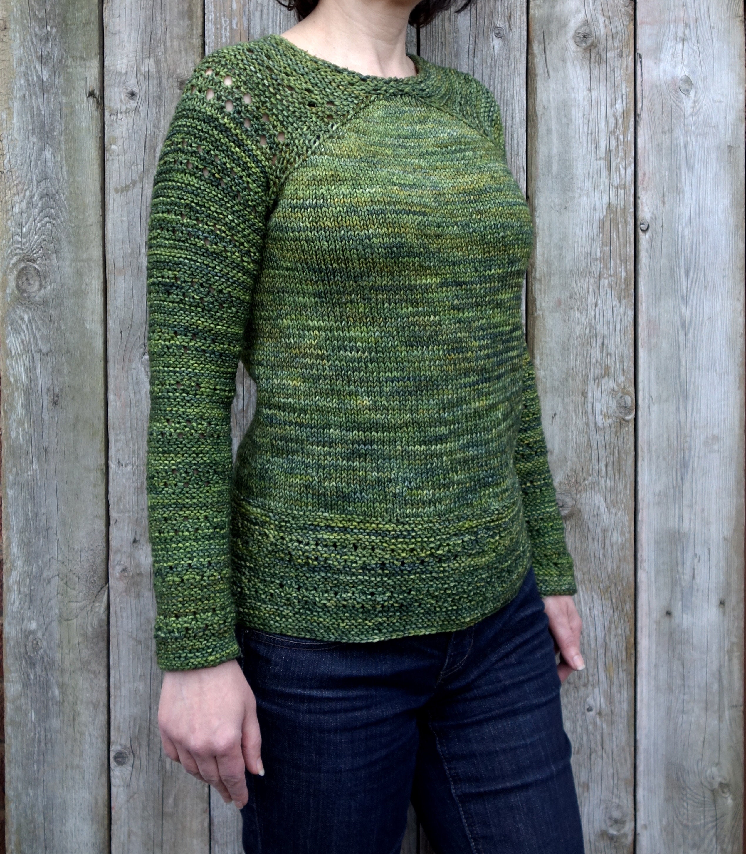 【後払い手数料無料】 Knitting PATTERN- Fern Sweater/handknit Malabrigo Rios ニット+セーター