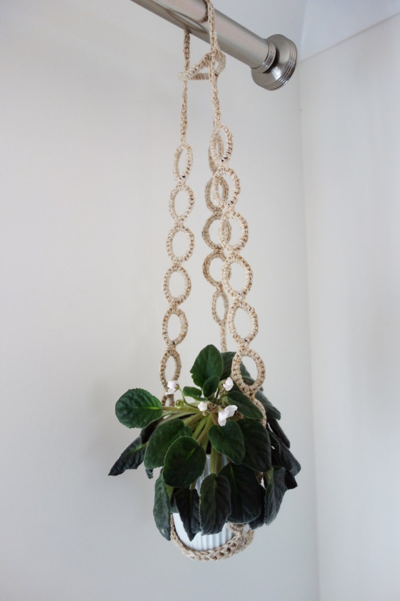 PDF Crochet PATTERN Rings Plant Hanger/ Macrame Boho Plants Decor/Indoor Outdoor Trailing Plants Holder/ PDF Digital File image 5