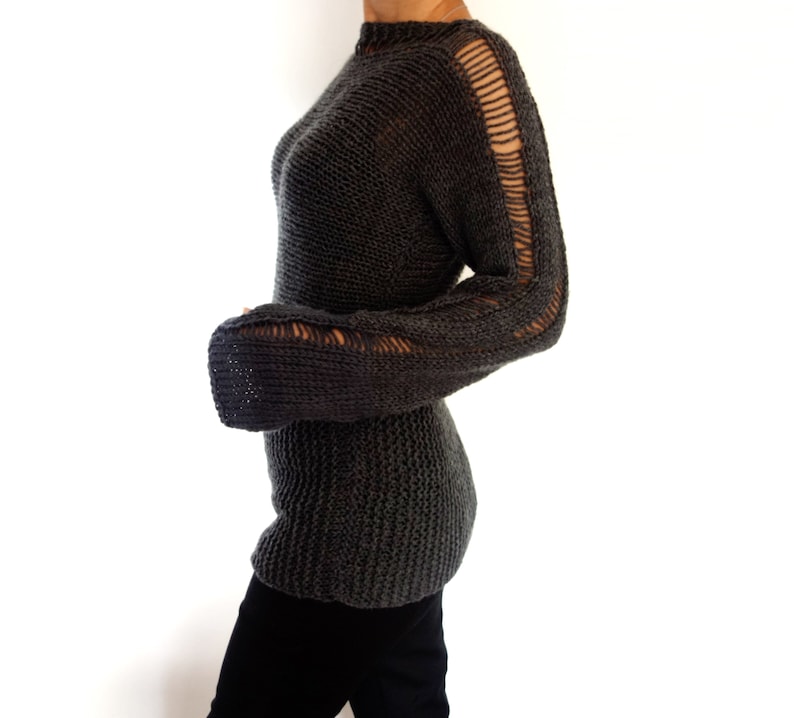 Sweater Knitting PATTERN Slim Thumb Hole Sweater/ Long Hand Etsy