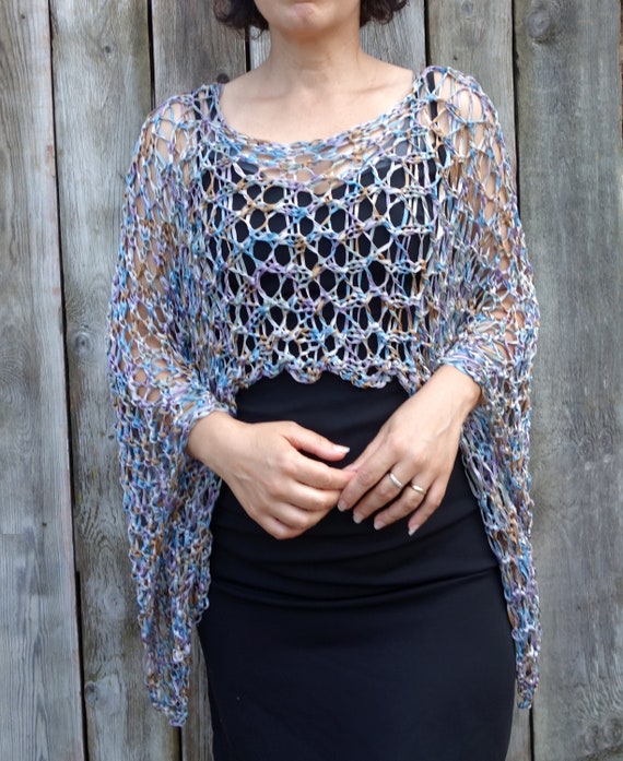 Knitting PATTERN Truro Top Loose Knit Beach Cover Up/ Summer Etsy