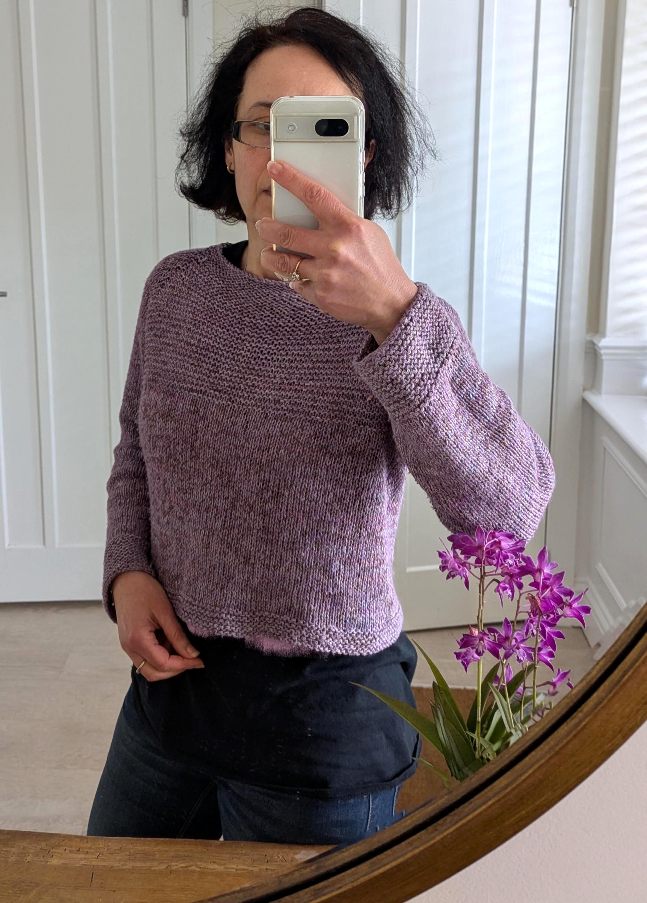 Knitting PATTERN- Moss Sweater/handknit Cropped Top, Short