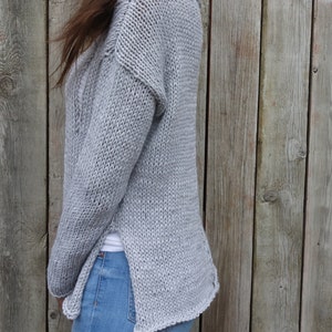 Sweater Knitting PATTERN Ripped/ Loose Knit Jumper/ off the Shoulder ...