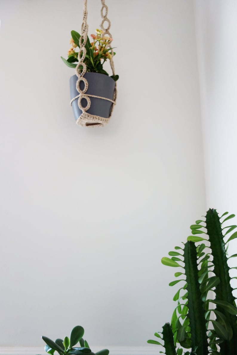 PDF Crochet PATTERN Rings Plant Hanger/ Macrame Boho Plants Decor/Indoor Outdoor Trailing Plants Holder/ PDF Digital File image 2