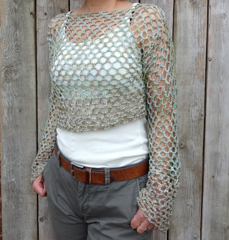 Crochet PATTERN Mermaid Crop Top/ Rustic Shoulders Etsy